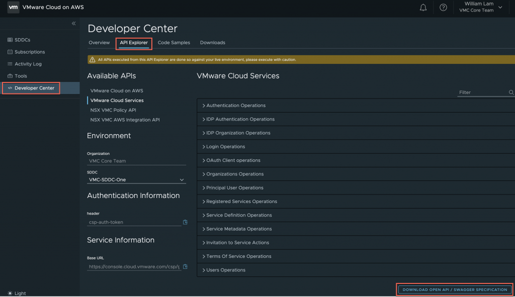 Simulating the VMware Cloud on AWS API using Stoplight Prism Tool